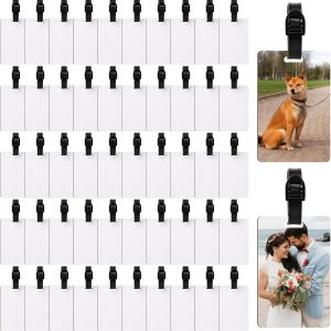 50 Pcs Sublimation Luggage Tags Blanks, White Double Sided