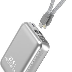 Portable Charger Power Bank, 10000mAh 22.5W, Silver